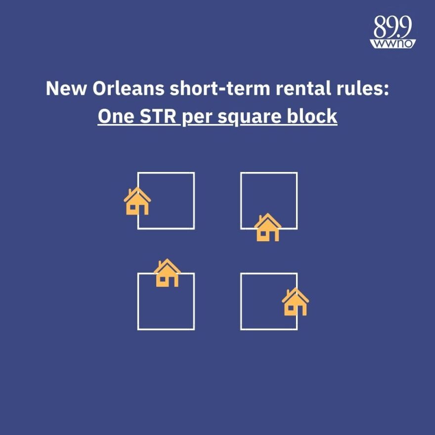 New Orleans City Council voted to limit short-term rentals in residential areas to one-per-sqaure-block, though they also passed exceptions to that limit.