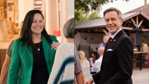 Oklahoma’s 2026 gubernatorial candidates: Democrat Cyndi Munson (left) and Republican Mike Mazzei (right).