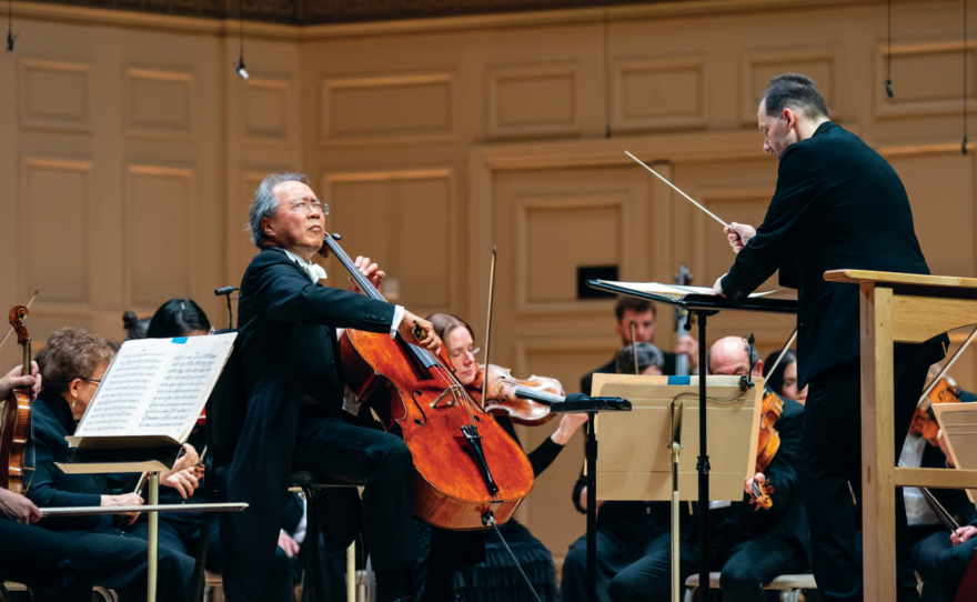 Andris Nelsons conducts the Boston Symphony Orchestra, alongside soloist Yo-Yo Ma