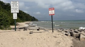 These signs are found at both south and this the north end of Atwater Beach in Shorewood.