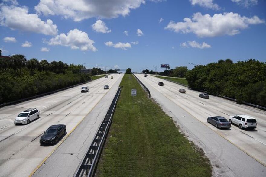 Cars drive on Interstate 275 in St. Petersburg in June 2020.