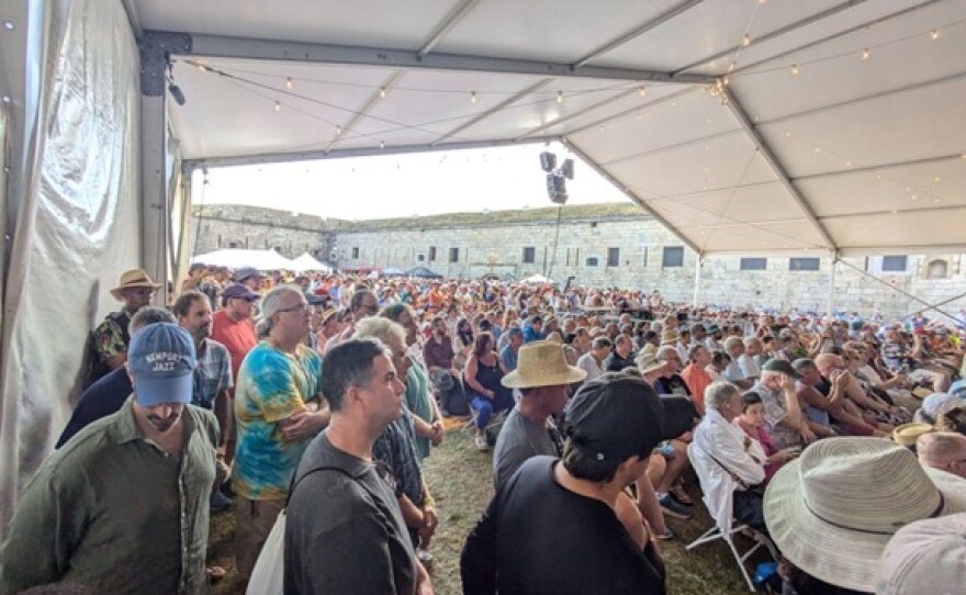 There are three stages for the Newport Jazz Festival. This one was packed in 2024.