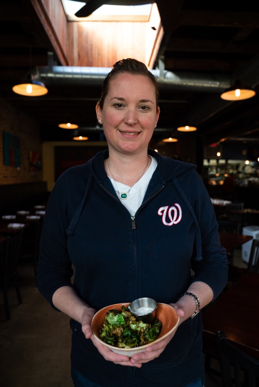 Shannan Troncoso tells skeptical customers that if they don't like her fried Brussels sprouts, she'll pay for them.