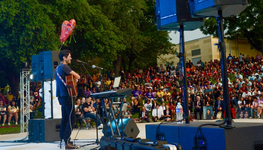 Tamir Ben Kalifa sings an original song about for Jackie Cazares, age 9, called "Jackie's Rock."