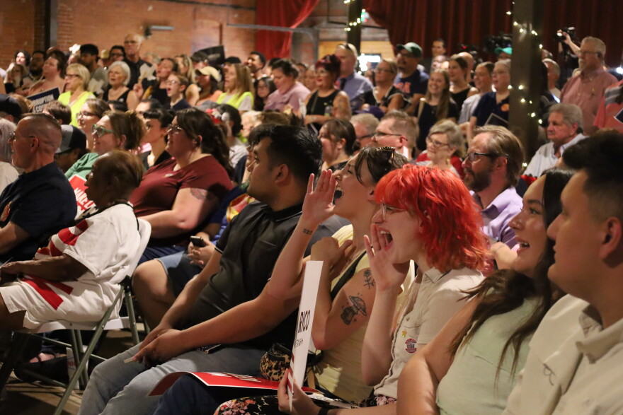 Talarico drew some of the biggest crowd reaction as he laid out his vision for shifting control of the tech future out of the hands of billionaires and into the hands of citizens.