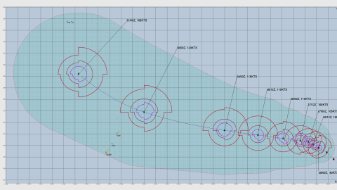 Typhoon In-Fa is expected to pass well to the north of Saipan and Tinian on Friday.