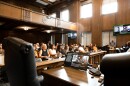 Over 50 Kansas City residents packed the Kansas City Plan Commission meeting on Aug. 5, 2026, to attend Miami-based developer Revitalization Unlimited’s proposal for a 20-story data center in 934 Central Street.