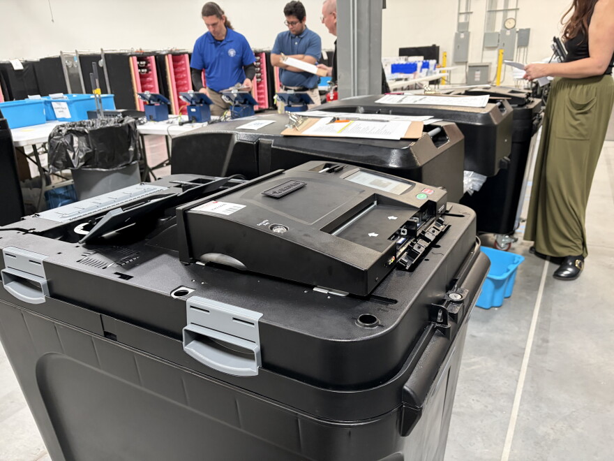 Washoe County’s voting equipment during testing on Oct 5, 2026.