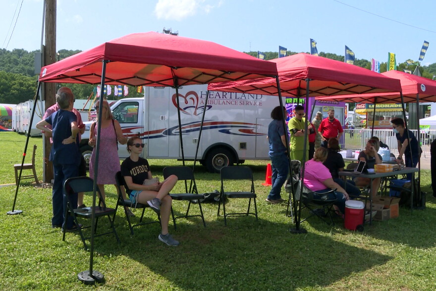 A pop-up COVID-19 vaccine clinic in Franklin County, hosted by the Indiana State Department of Health.