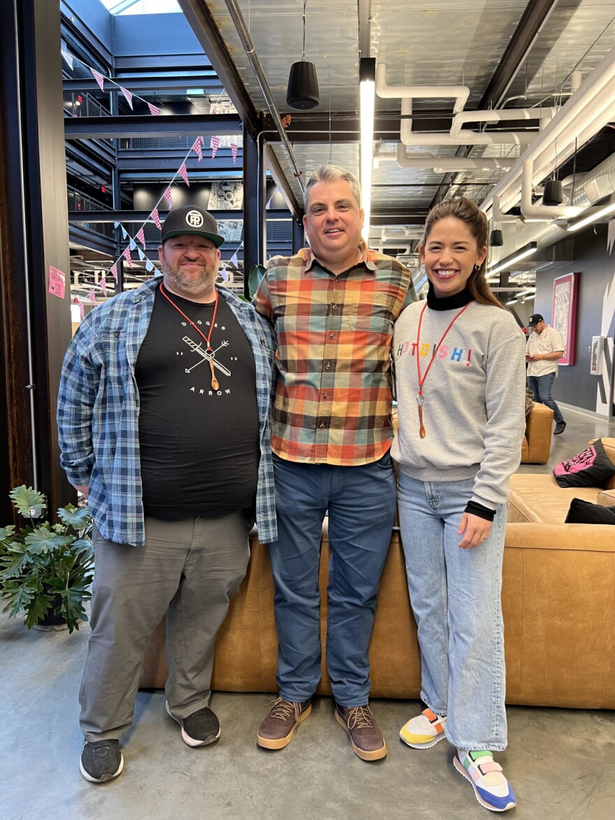 Beau Vondra, a chef from Sioux Falls, Rick Gion, and Molly Yeh