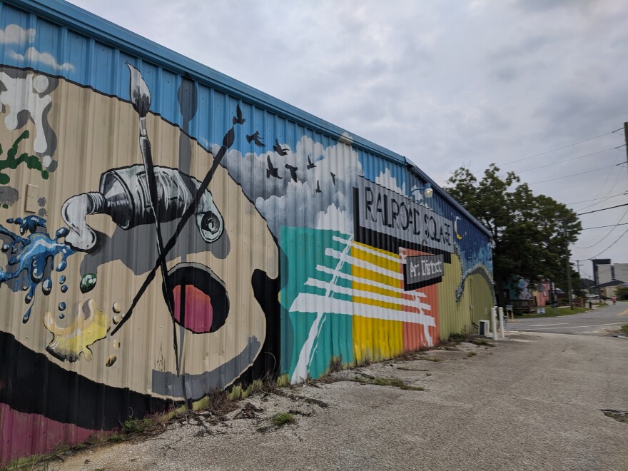 Lots of studies have concluded that well executed murals like this one in Railroad Square are a powerful deterrent to graffiti artists.