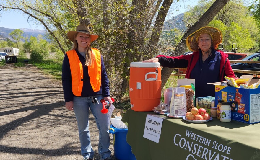 Western Slope Conservation Center staff member and volunteer at Conservation Day 2024