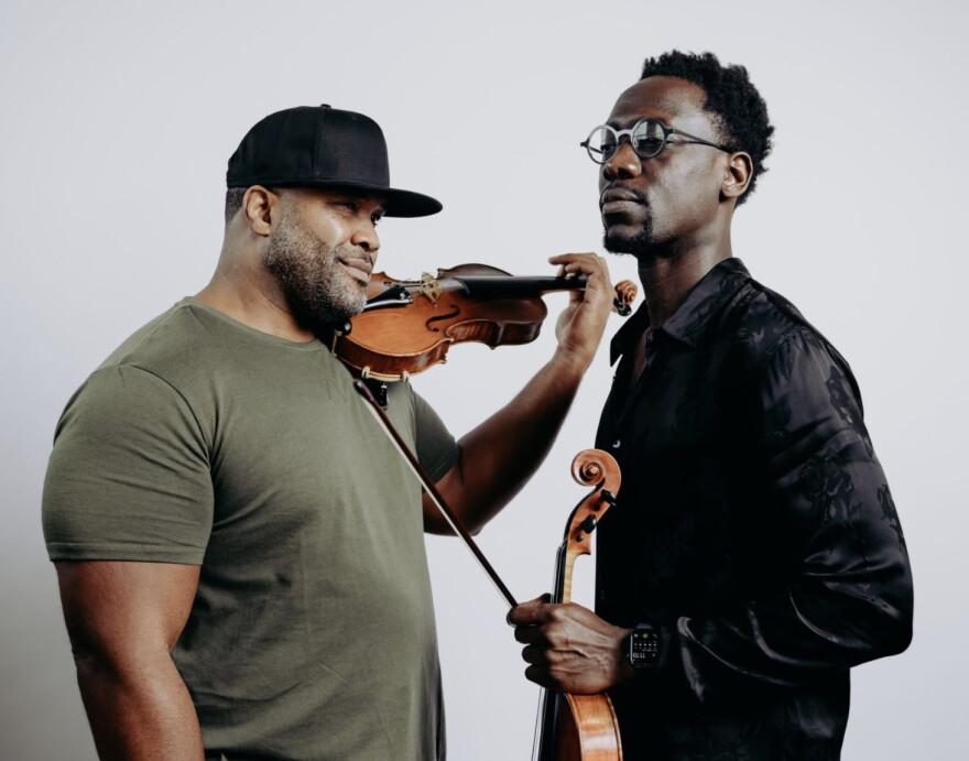 Black Violin (Kev Marcus (left) and Will Baptiste first crossed paths in orchestra class at Dillard High School in Broward County.