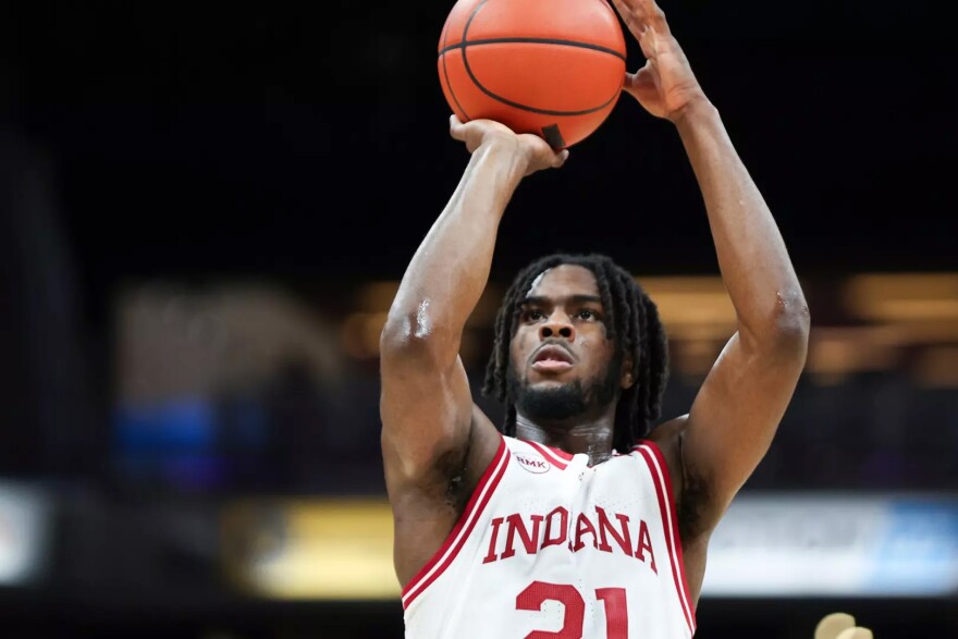 Indiana's Mackenzie Mgbako had a career-high 18 points in Sunday's win over Harvard.