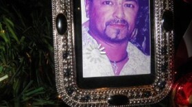 One of the pictures hung on last year's tree. David Lujan, 45, murdered August 2008