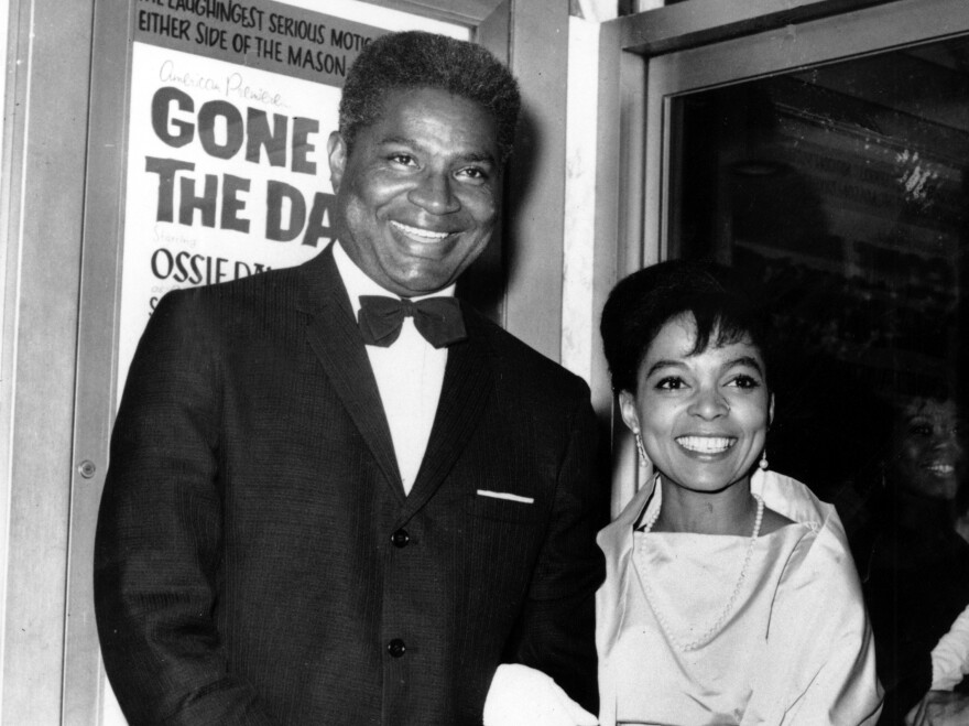 Ossie Davis and Ruby Dee at the opening night gala of their film <em>Gone Are the Days!</em> in 1963. The movie was based on Davis' play <em>Purlie Victorious</em>.