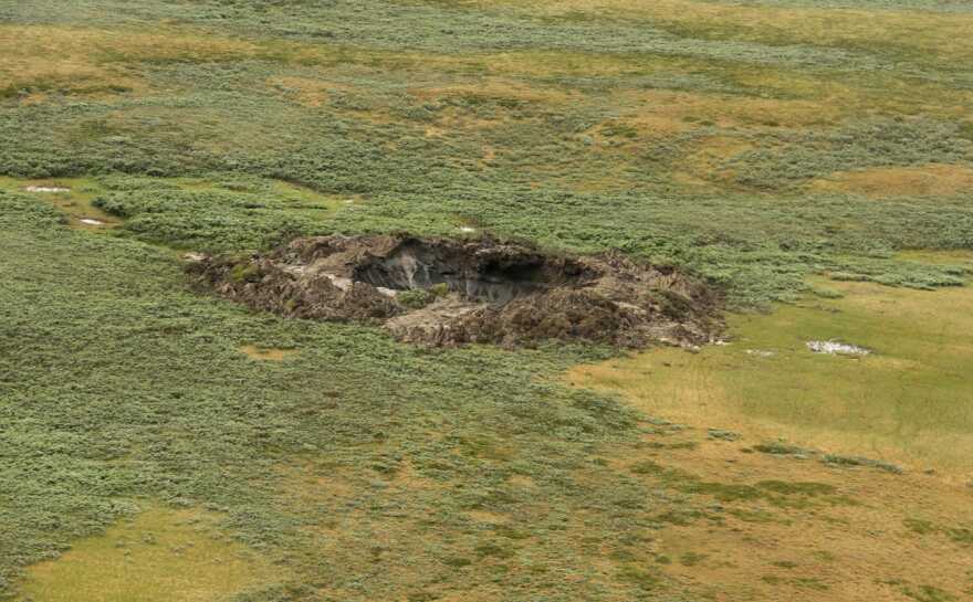 A crater discovered in Siberia in July, 2014 - and several found subsequently - have been attributed to methane released when permafrost thaws.