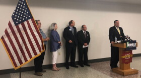Sen. Joe Donnelly announces his new Republicans for Joe constituency group at the Indianapolis Fire House Museum.