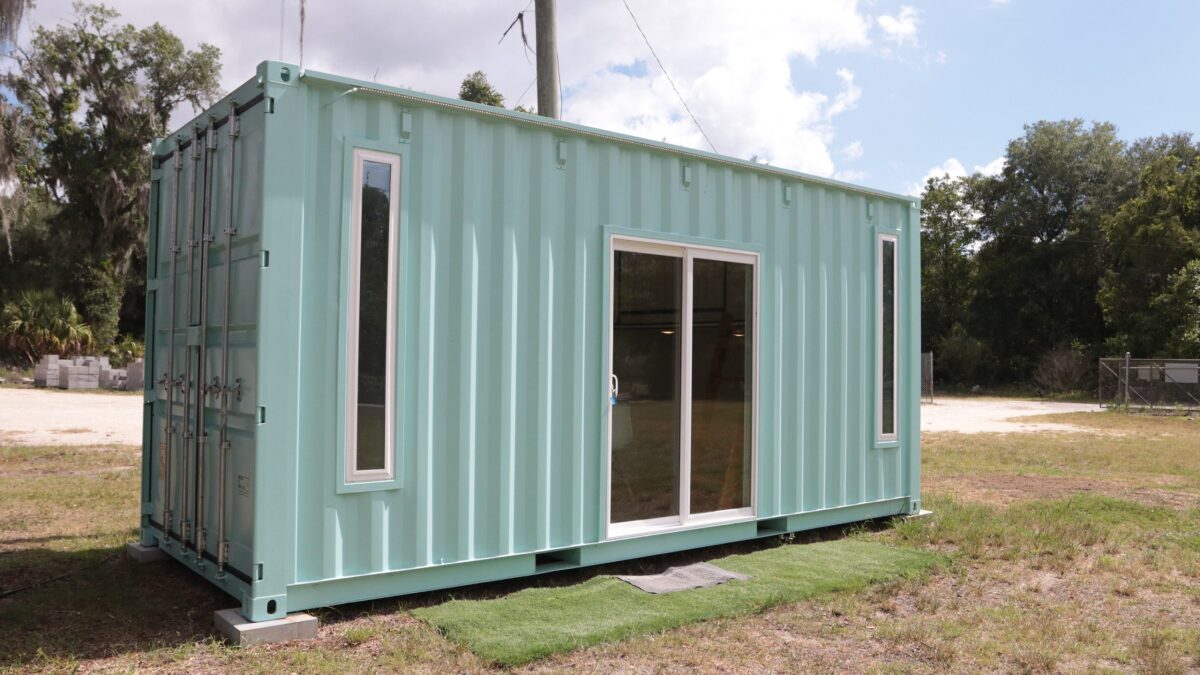 Alachua County investigates a proposal for permanent shipping container  housing for the homeless, image size:1200x675