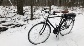 A converted e-bike designed by Yellow Springs Hardware owner Dan Badger.