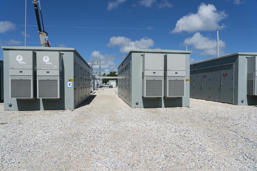 Florida Power & Light's Manatee Energy Storage Site in Parrish, Fla. on August 12, 2021. The utility's parent company, NextEra Energy, is developing similar projects in Oregon and Washington.