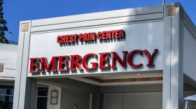 Orange, CA - November 01: The emergency room entrance at Providence St. Joseph Hospital in Orange, on Tuesday, November 1, 2022.