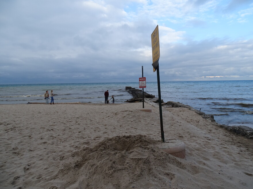 The southern edge of Atwater Beach in the Village of Shorewood.