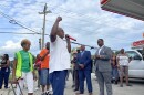 Charles Robinson with other residents voicing their concerns on Reagan Drive