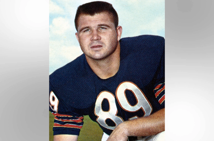 Bears Hall of Fame tight end Mike Ditka poses for a photo during training camp at St. Joseph's College in Rensselaer, Indiana Aug. 5, 1963