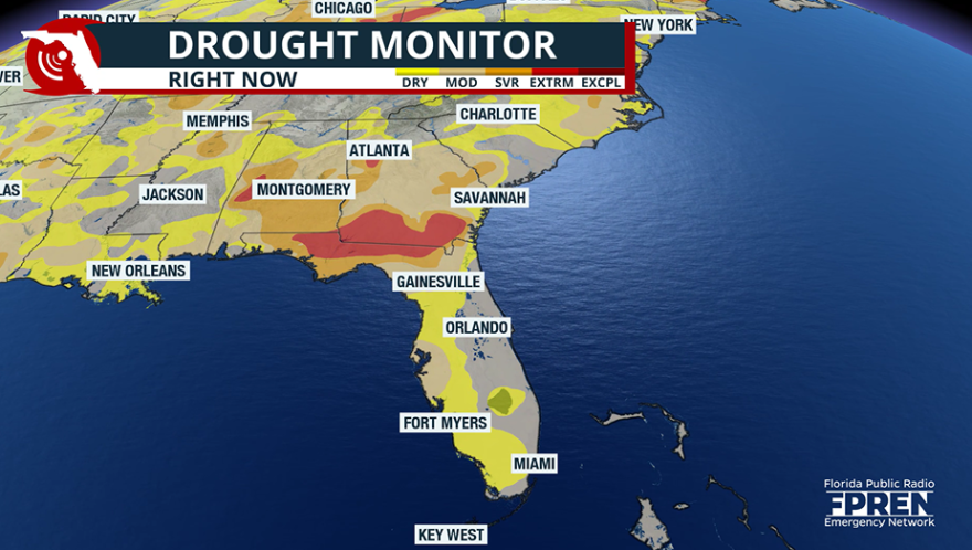 Florida drought map as of Nov. 11, 2025.
