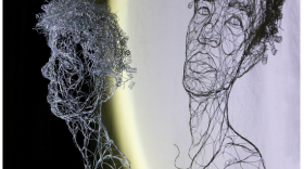 "Williams not Whitman" - a wire sculpture by Noah James Saunders