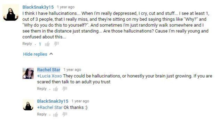 Comment on a video uploaded by Rachel Star Withers