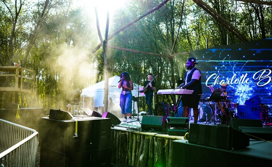 Quad Cities singer-songwriter Charlotte Blu kicked off Lost Woods with a bang and a backing band.