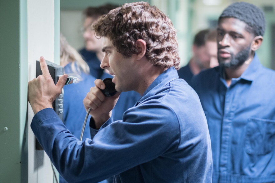 Actor Zac Efron playing Ted Bundy in "Extremely Wicked, Shockingly Evil and Vile." (Brian Douglas via Netflix)