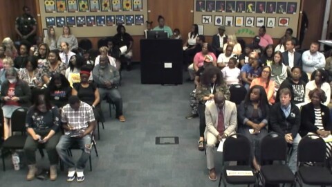 The Alachua County Public Schools special meeting had a packed audience on March 12. (Courtesy of Alachua County Public Schools)