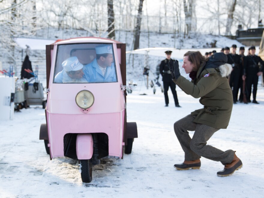 Anderson (right) says his shoots are carefully planned and organized – until the actors come in, "and then it's just chaos."