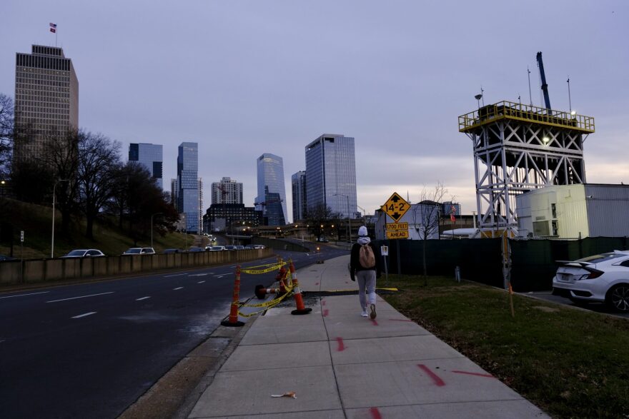 The Boring Company is constructing a tunnel near Rosa Parks Boulevard in downtown Nashville.