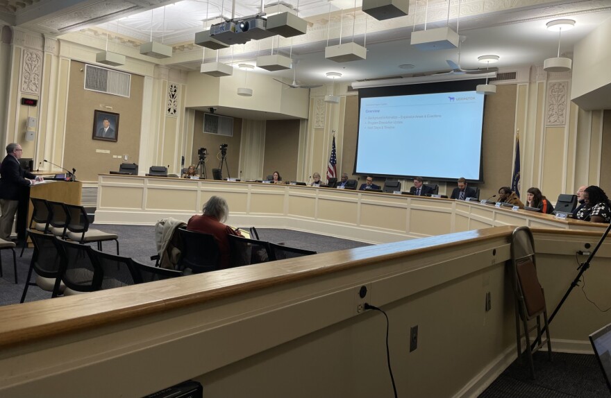 Administrative Officer in the mayor's office-Craig Bencz-addressing the Council's budget committee-11-28-23