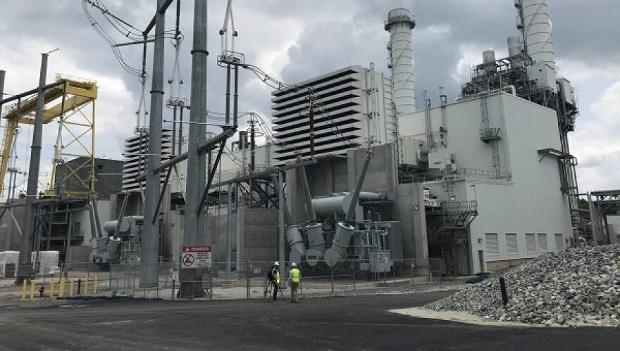 The York 2 Energy Center in Peach Bottom Township, York County is an 828 megawatt natural gas-fired power plant co-located with the 565 megawatt York Energy Center. (Marie Cusick/StateImpact Pennsylvania)