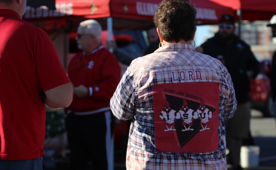 ISU fans at a tailgating event