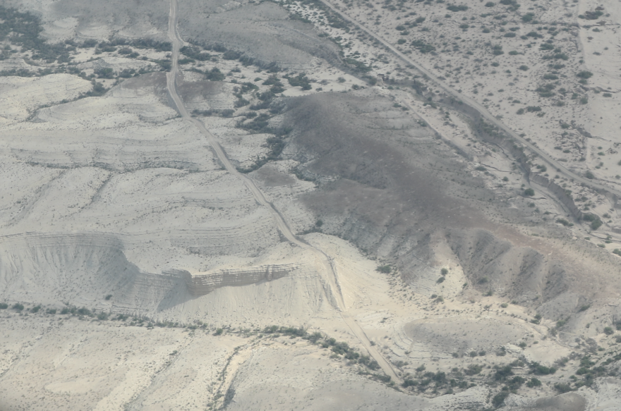 A view of what appeared to be a new path cleared through the Mariscal Mountain area of Big Bend National Park on Monday, Aug. 17, 2026.