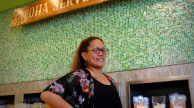 Tasha Kahele is a native Hawaiian and owner of Lei's Poke Stop in Anchorage. (Emily Russell/Alaska Public Media)