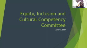 Indiana Minority Health Coalition Vice President Calvin Roberson presents to a virtual meeting of the Commission on Improving the Status of Children.