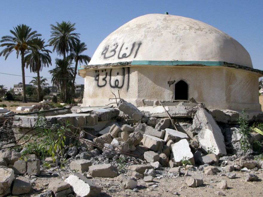 <p> In recent months, local residents say Islamists have attacked and damaged this shrine in Sheikh Zuweid in northern Sinai. Egyptian and Western officials have raised concerns about Islamist groups springing up in North Sinai, but the locals say they wield no power here.</p>