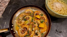 Shrimp scampi. (Kathy Gunst)