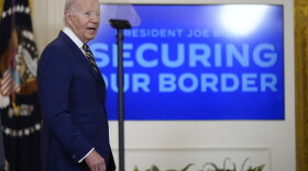 President Joe Biden walks off after speaking about an executive order in the East Room at the White House in Washington, Tuesday, June 4, 2024. Biden unveiled plans to enact immediate significant restrictions on migrants seeking asylum at the U.S.-Mexico border as the White House tries to neutralize immigration as a political liability ahead of the November elections. (AP Photo/Manuel Balce Ceneta)