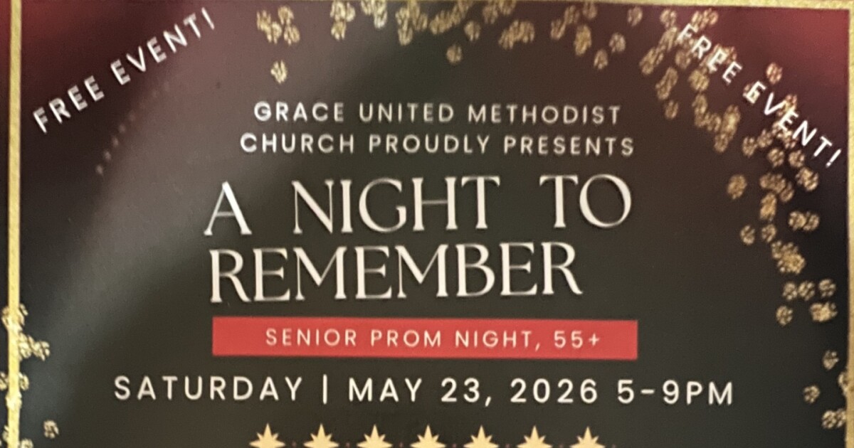 Pastor Beckwith and Grace United Methodist Church bring us A Night To Remember Senior Prom