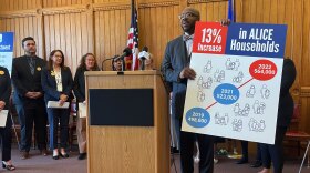 State Representative Anthony Nolan, who represents New London, spoke at the state capitol in Hartford, Connecticut on October 8th, 2024 about the need for a permanent state child tax credit and his plans to advocate for one during the next legislative session.