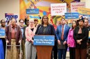 New York Attorney General Letitia James speaks at a news conference in Syracuse about surveillance pricing.