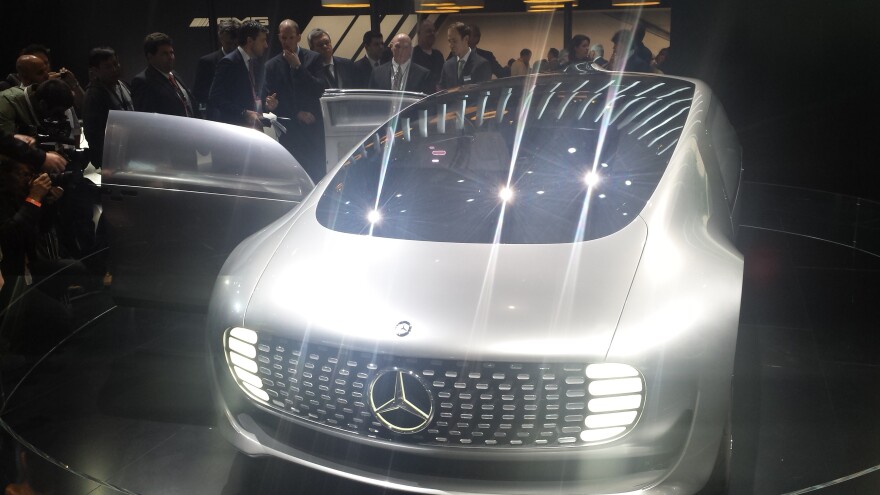 The Mercedes F 015 "Luxury in Motion" concept car.